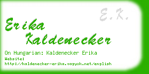 erika kaldenecker business card